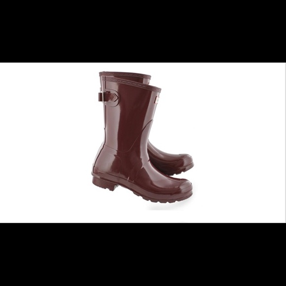 Hunter ORIGINAL BACK ADJUSTABLE red rain boot sz 9